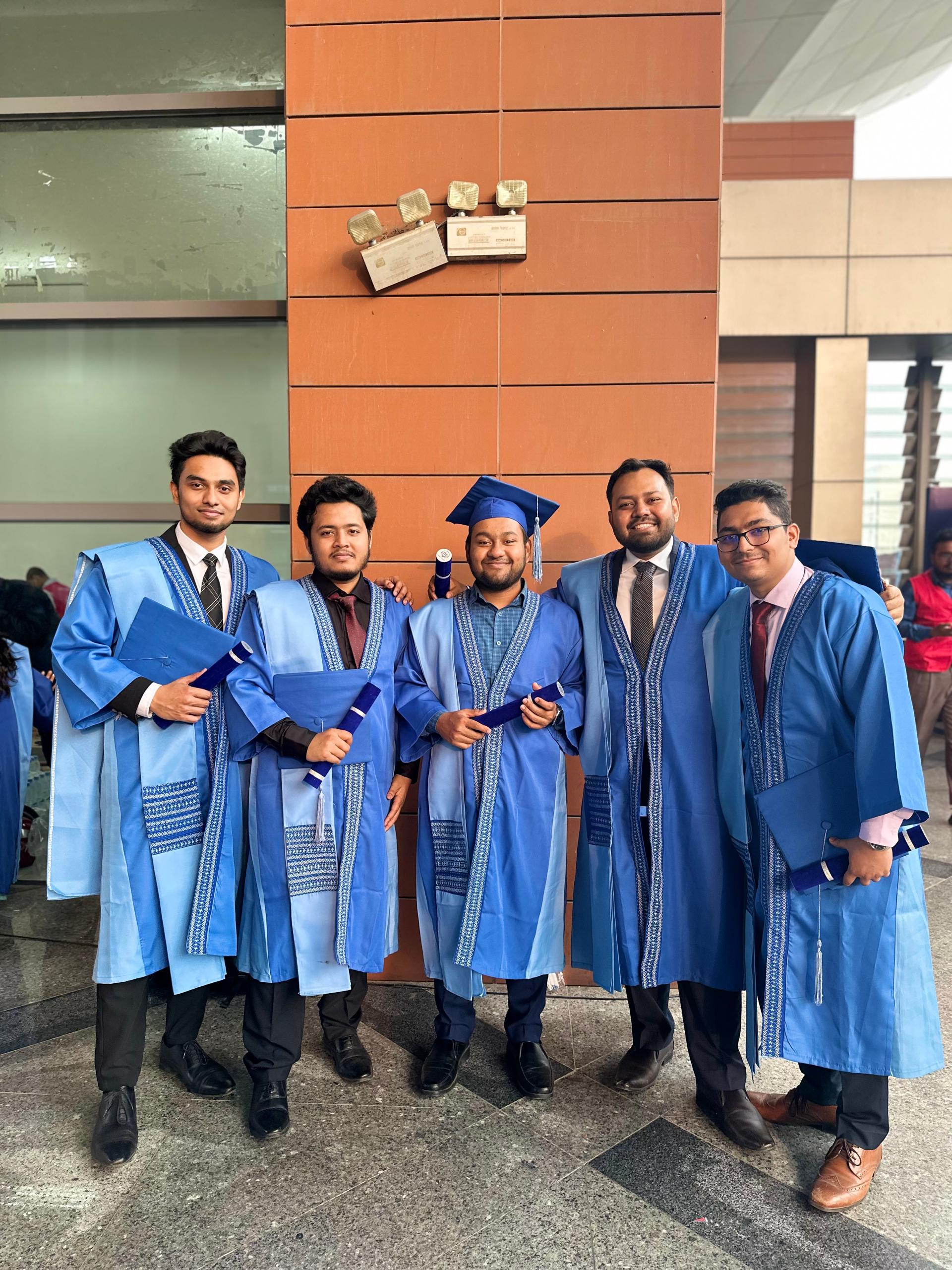 BSc convocation at BRAC University with friends and classmates